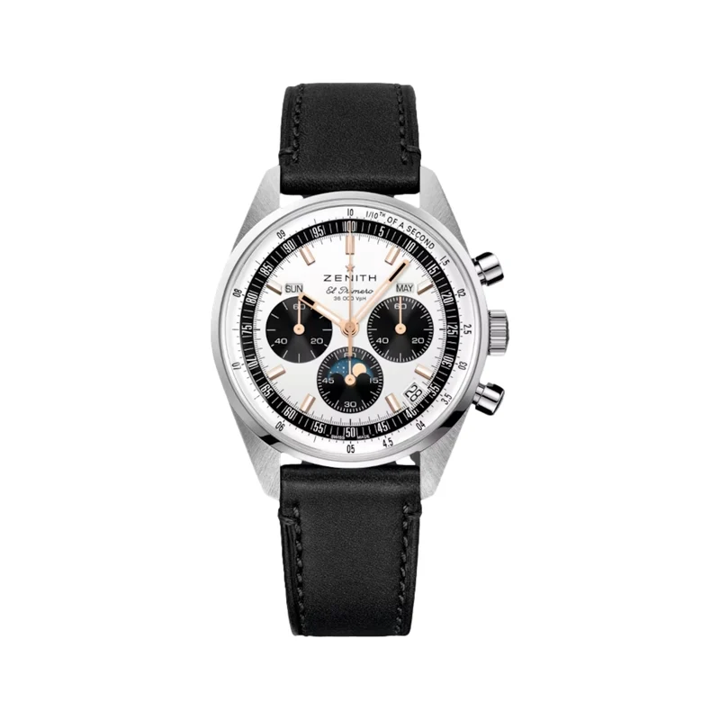 Chronomaster Original Triple Calendar 38mm - Silver on Leather Strap