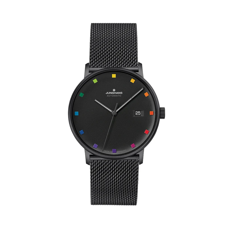 FORM A Bauhaus Black PVD-Coated 39.3mm - Black on Bracelet