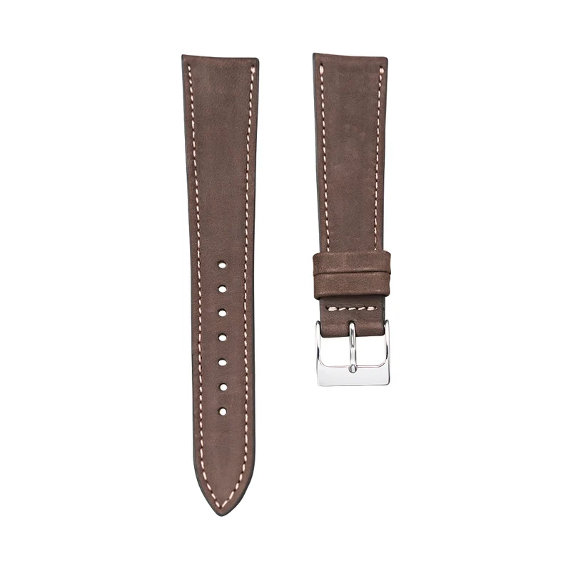 Dark Brown Nubuck Leather Strap