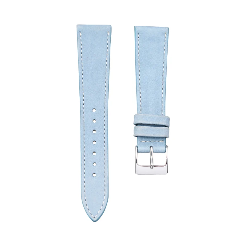 Light Blue Nubuck Leather Strap