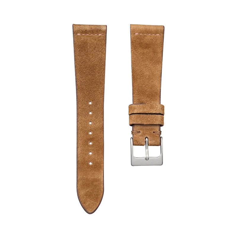 Light Brown English Suede Leather Strap