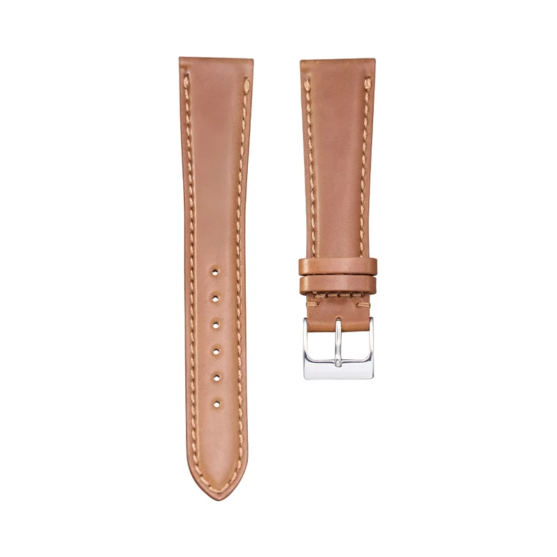 Light Brown Shell Cordovan Leather Strap