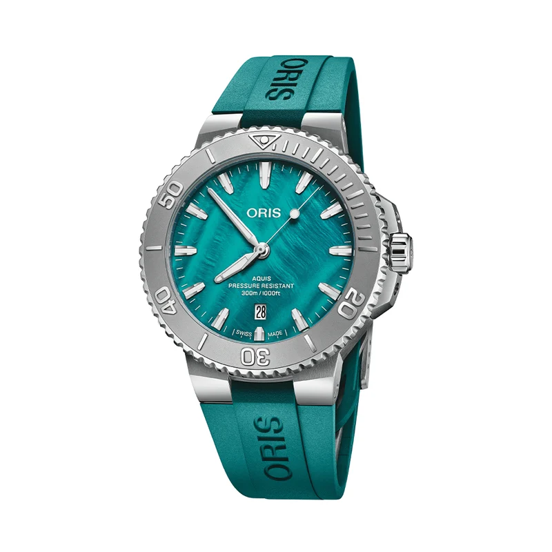 New York Harbor Limited Edition II 43.5mm - Aqua Green Mother-of-Pearl on Rubber Strap w/ Additional Bracelet