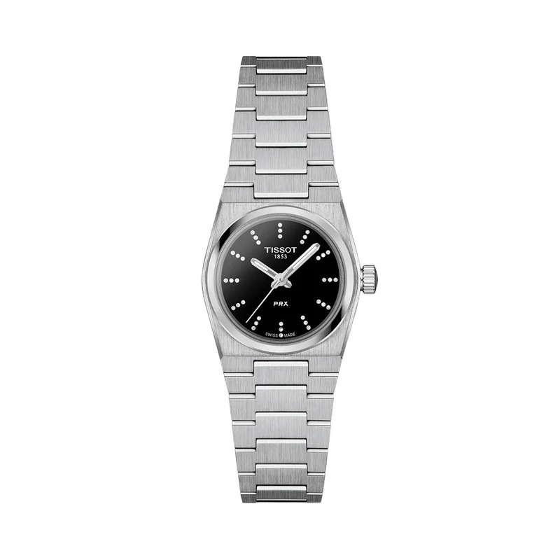 PRX Quartz w/ Diamonds 25mm - Black on Bracelet