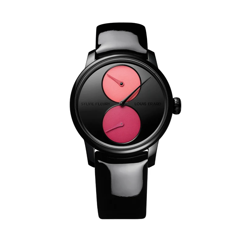 Louis Erard x Sylvie Fleury Le Régulateur "Palette of Shadows" 39mm - Black on Leather Strap
