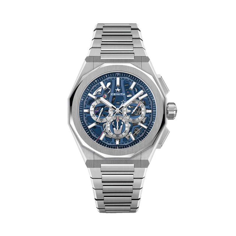 Defy Skyline Chronograph Skeleton 42mm - Blue on Bracelet