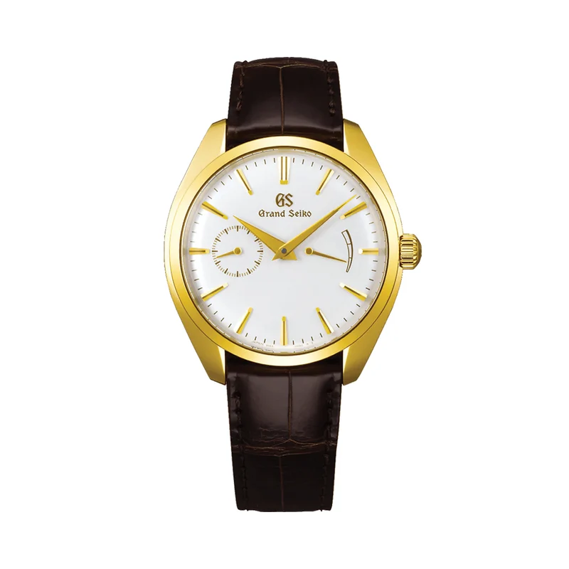 SBGK006 Elegance Manual 18K Yellow Gold 39mm - White on Leather Strap