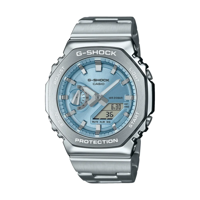 GM-2110D-2A G-Steel 44.4mm - Light Blue on Bracelet
