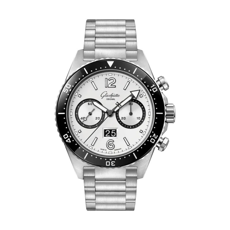 SeaQ Chronograph 43.2mm - Galvanized Silver on Bracelet