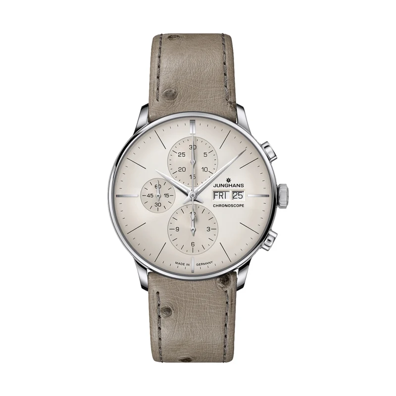 Meister Chronoscope English Date 40.7mm - Ivory on Leather Strap