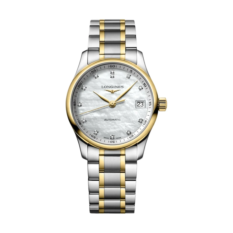 Master Collection Two-Tone 34mm - White, Mother-Of-Pearl on Bracelet