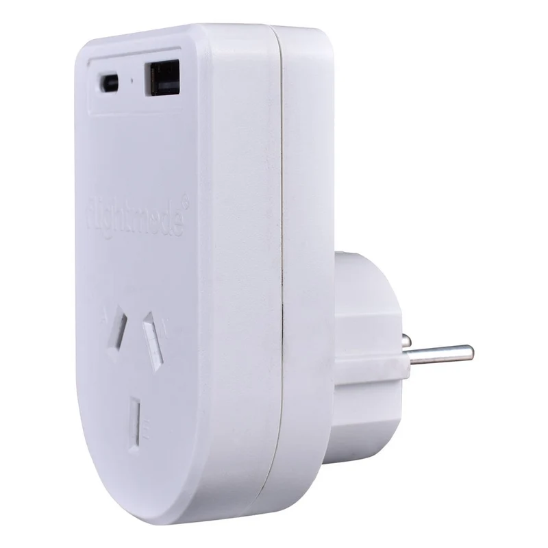 Flight Mode Outbound Travel Adapter Earthed with USB C and A