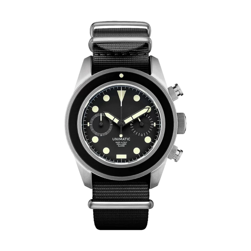 UC3 Modello Tre U3 Classic Quartz 41.5mm - Black on Fabric Strap
