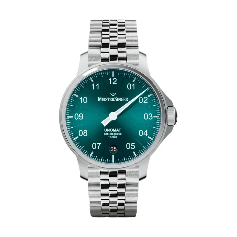 Unomat Automatic 43mm - Sunburst Medium Green on Bracelet