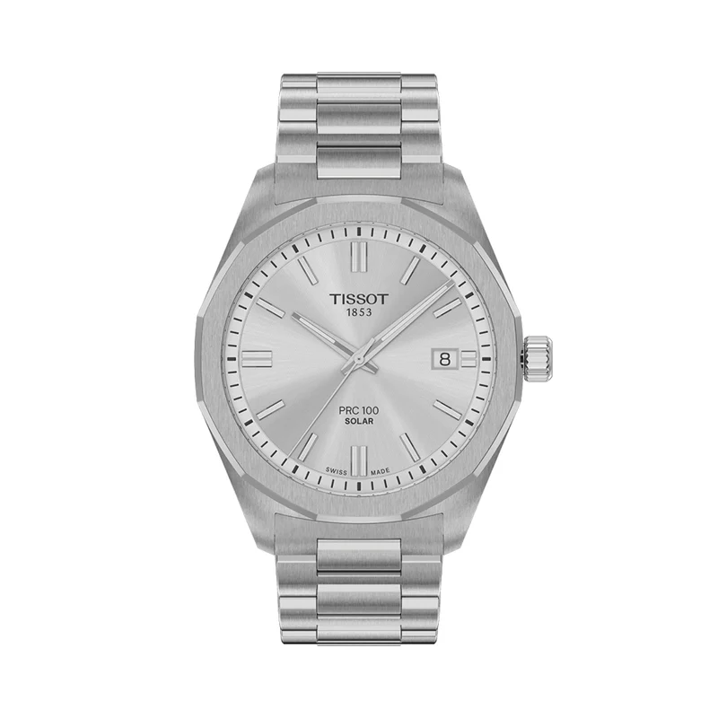 PRC 100 Solar Quartz 39mm - Silver on Bracelet