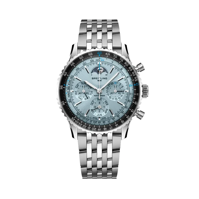 Navitimer B19 Chronograph Perpetual Calendar 43mm - Blue on Bracelet