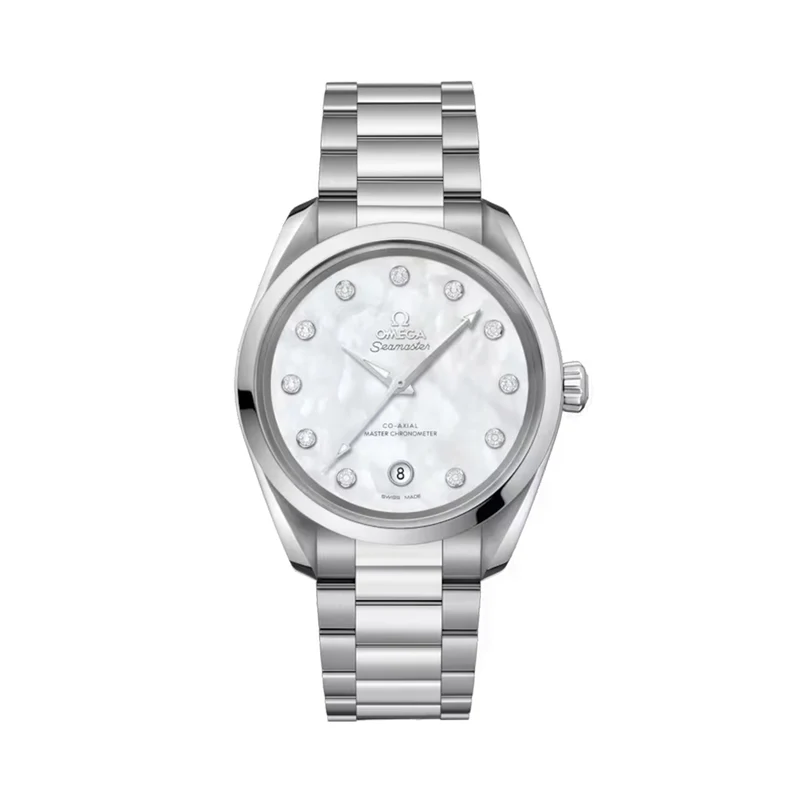 Seamaster Aqua Terra 150M 38mm - White, Mother-of-Pearl with Diamonds on Bracelet