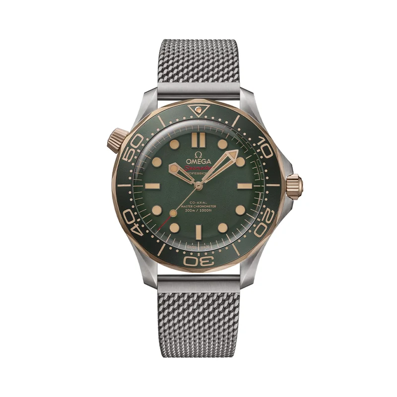 Seamaster Diver 300M Titanium and Bronze Gold 42mm - Green on Bracelet