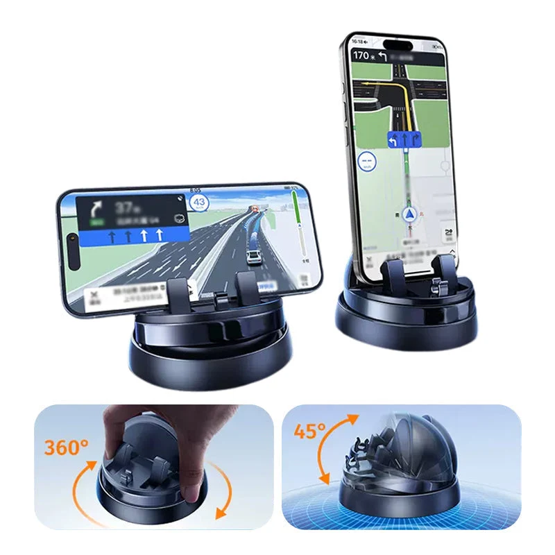 Supporto per Smartphone Auto – Funzione di Rotazione a 360° e Presa Antiscivolo per un Uso Sicuro dello Smartphone