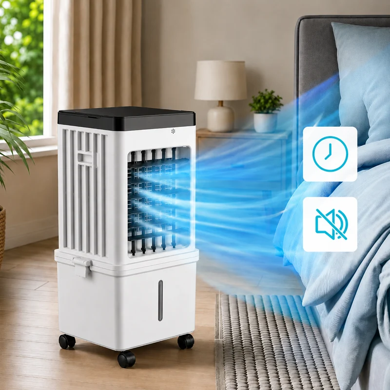 Raffreddatore d'aria mobile – con pacchi di ghiaccio, raffreddamento ad acqua e 3 velocità