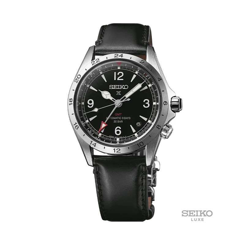SPB379 Prospex Alpinist GMT 39.5mm - Black on Leather Strap