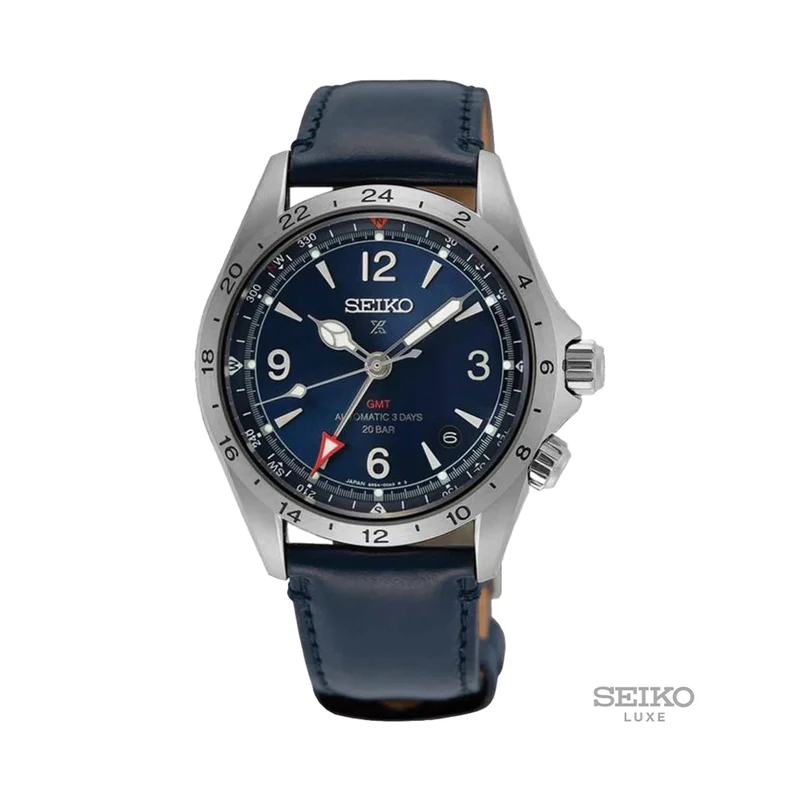 SPB377 Prospex Alpinist GMT 39.5mm - Blue on Leather Strap