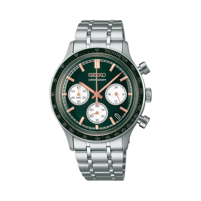 SSB481 Essentials Chronograph 38.7mm - Green on Bracelet