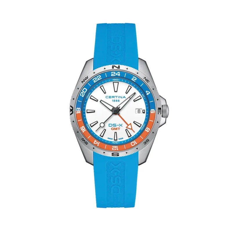 DS-X “New DS Concept Extreme Shock Resistance” GMT Quartz 41mm - White on Rubber Strap
