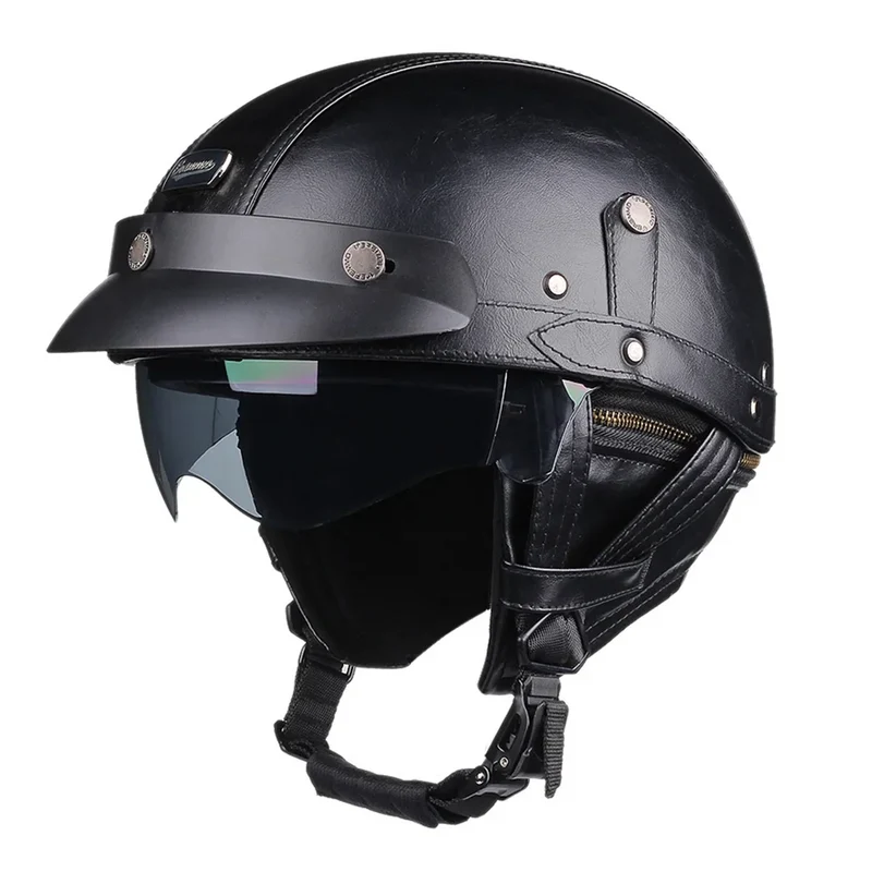 Casco Moto Retro – Certificazione DOT con costruzione leggera in ABS