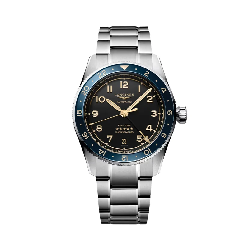 Spirit Zulu Time Blue Ceramic Bezel 39mm - Black on Bracelet