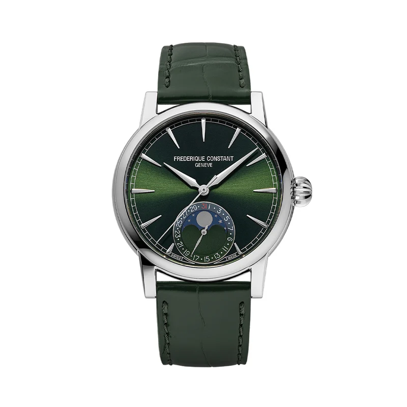 Manufacture Classic Moonphase Date Automatic 40mm - Green on Leather Strap