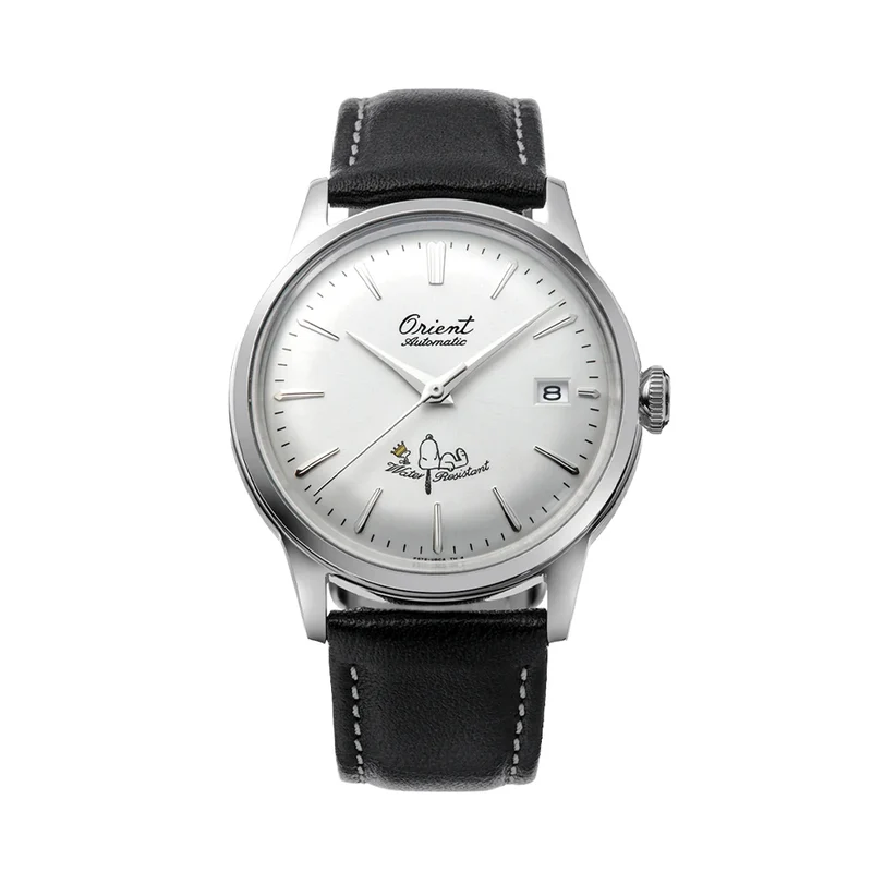 Orient Peanuts 75th Anniversary Limited Edition Bambino 38mm - White on Leather Strap