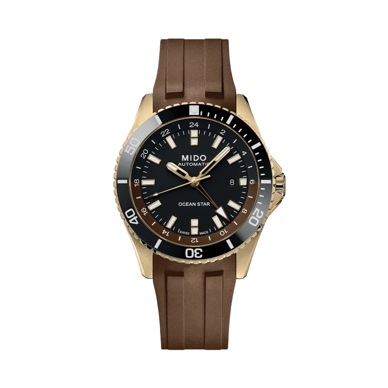 Ocean Star GMT Yellow-Gold PVD 44mm - Black on Rubber Strap