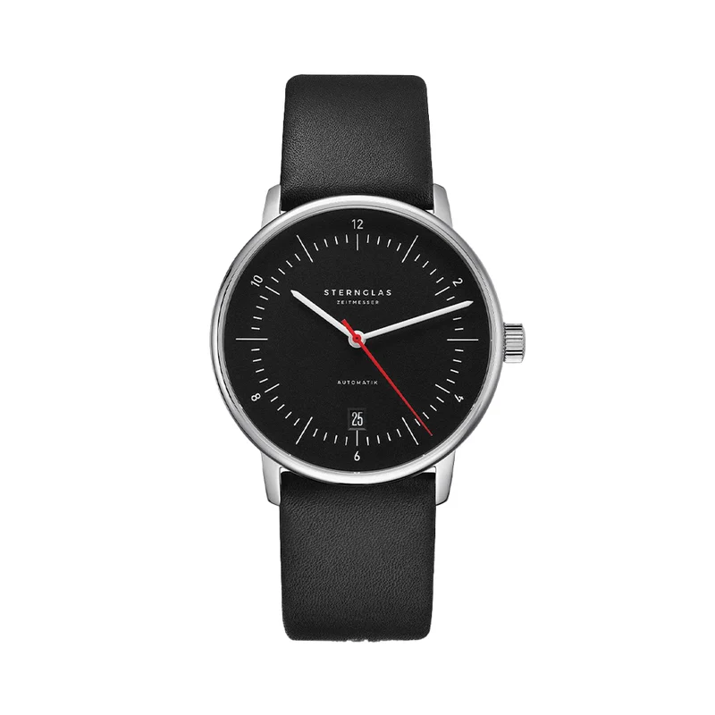 Naos Automatic 38mm - Black on Leather Strap