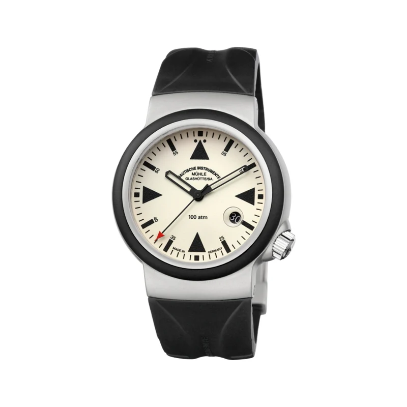 S.A.R. Rescue Timer 42mm - Lumen Cream on Rubber Strap