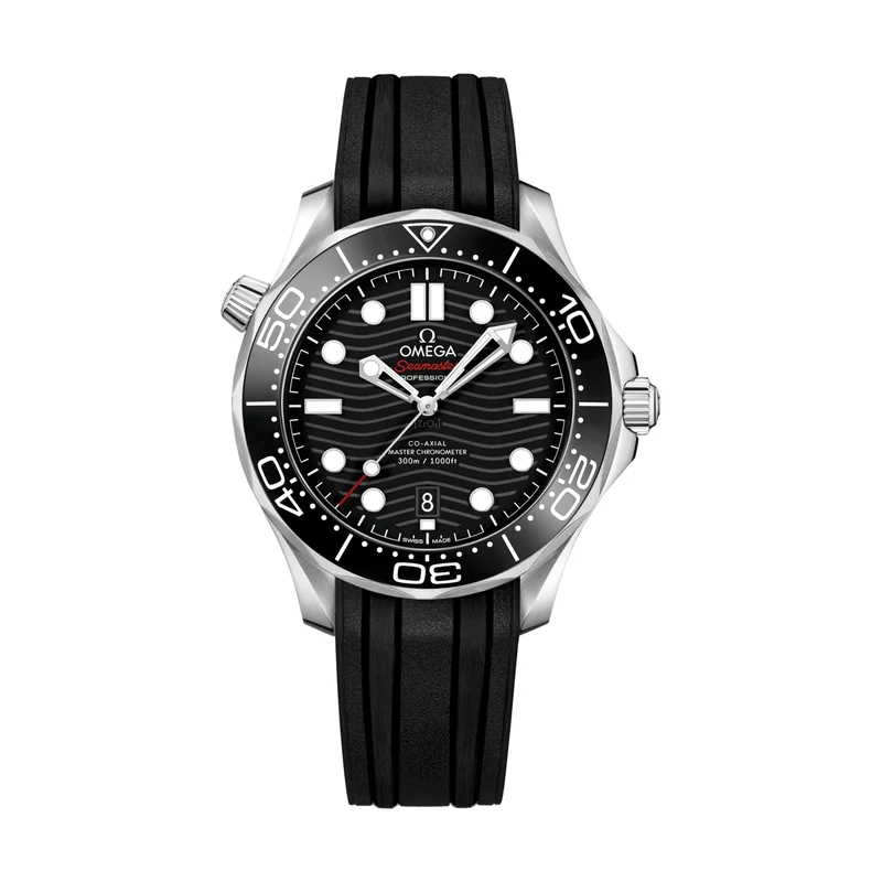 Seamaster Diver 300M 42mm - Black on Rubber Strap