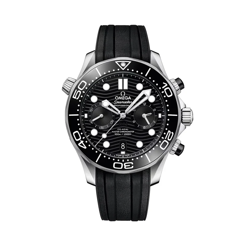 Seamaster Diver 300M Chronograph 44mm - Black on Rubber Strap