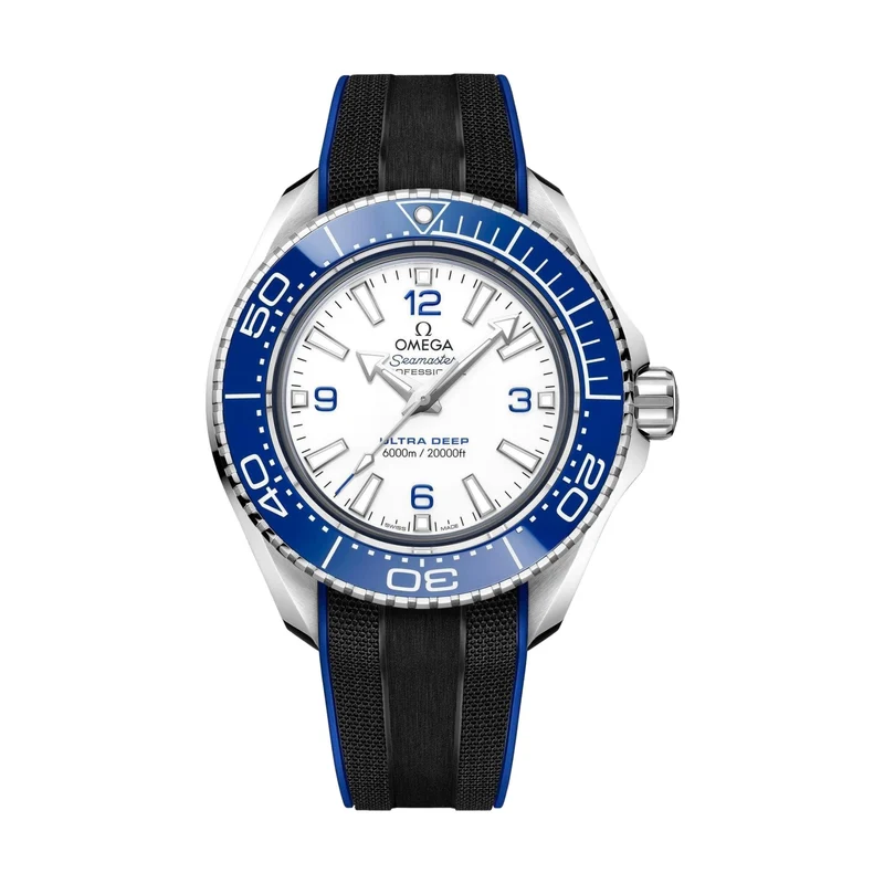 Seamaster Planet Ocean Ultra Deep 6000M 45.5mm - White on Rubber Strap