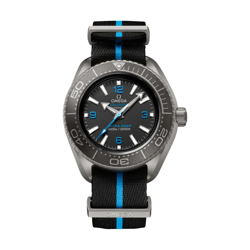 Seamaster Planet Ocean Ultra Deep 6000M 45.5mm - Black on Fabric Strap