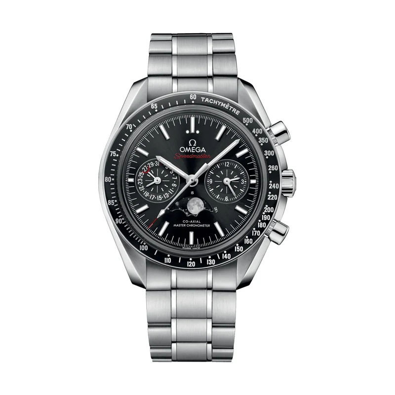 Speedmaster Moonphase Chronograph 44.25mm - Black on Bracelet