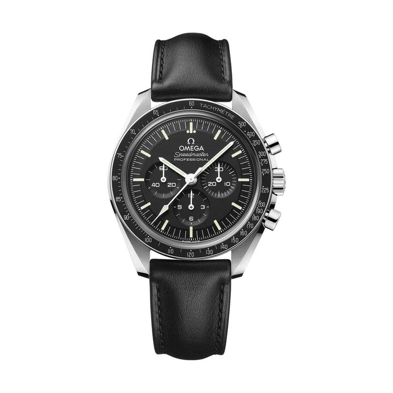 Speedmaster Moonwatch Professional Sapphire 42mm - Black on Leather Strap