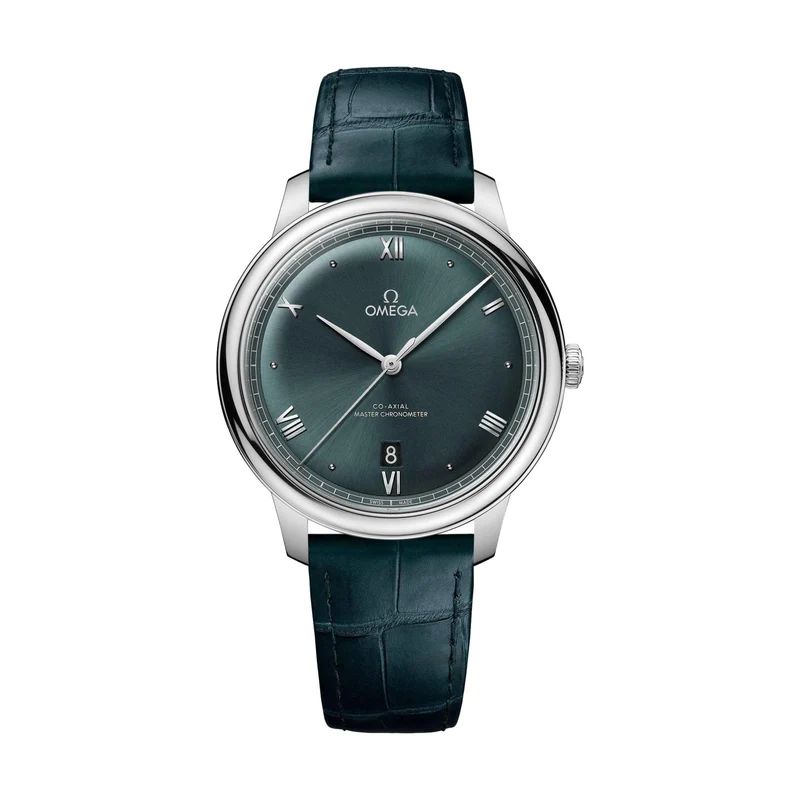 De Ville Prestige 40mm - Green on Leather Strap