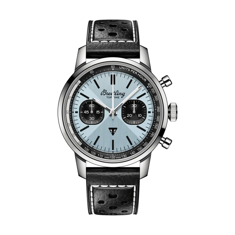 Top Time B01 Triumph 41mm - Ice Blue on Leather Strap