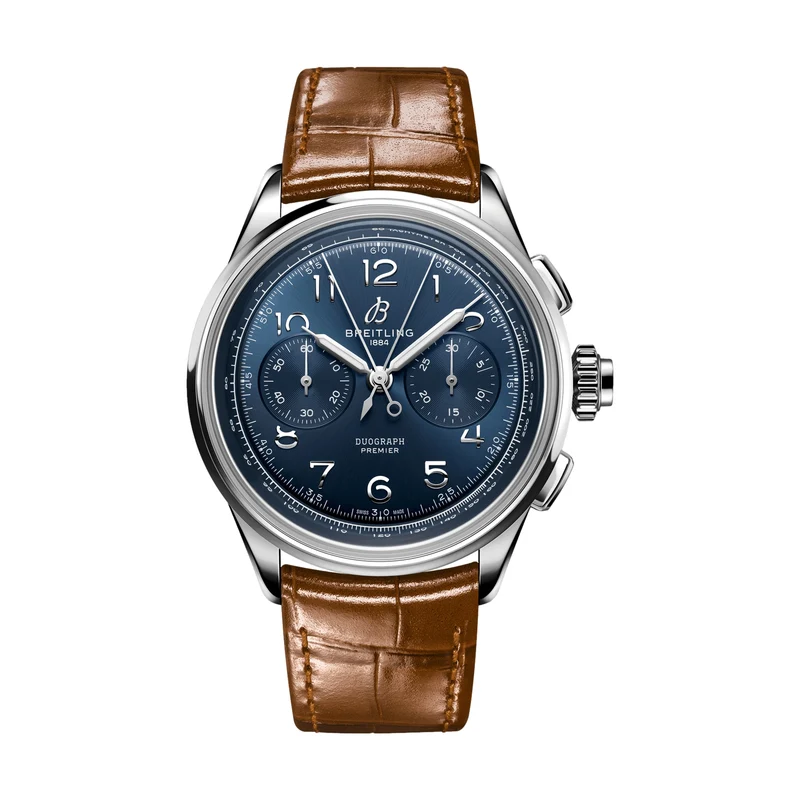 Premier B15 Duograph 42mm - Blue on Leather Strap