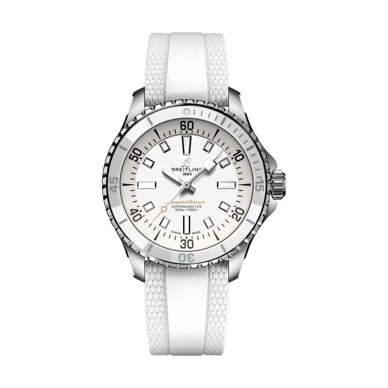 Superocean Automatic 36mm - White on Rubber Strap