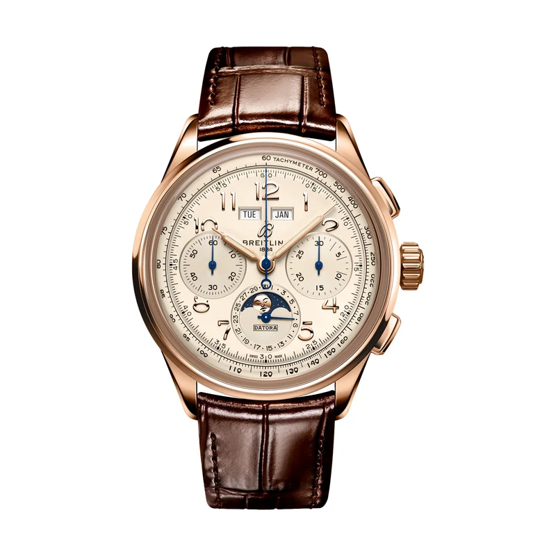 Premier B25 Datora 18k Red Gold 42mm - Ivory on Leather Strap