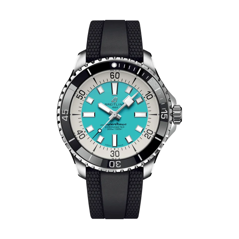 Superocean Automatic 44mm - Turquoise on Rubber Strp