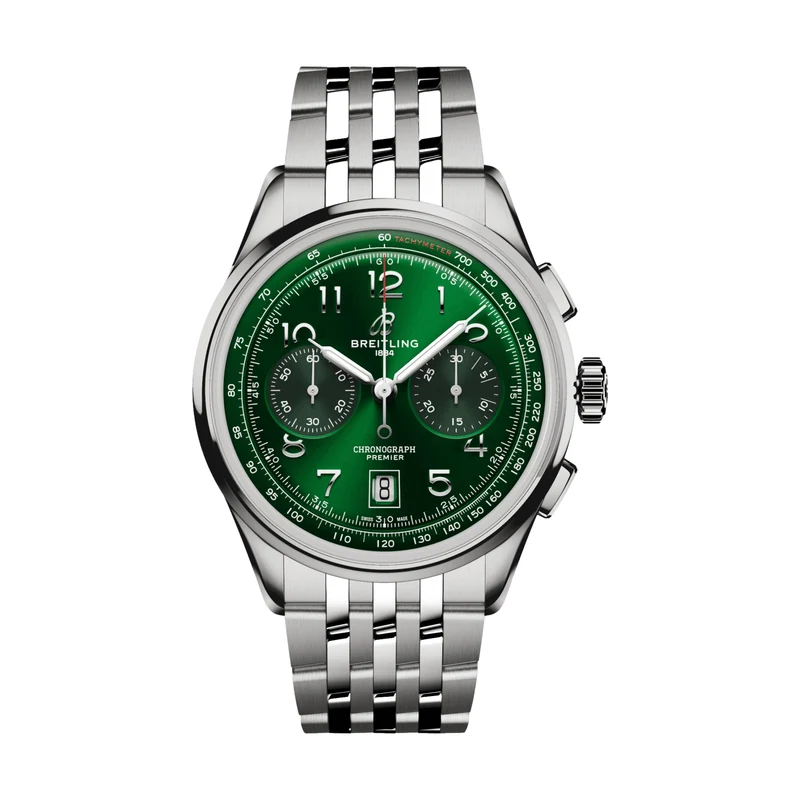 Premier B01 Chronograph 42mm - Green on Bracelet