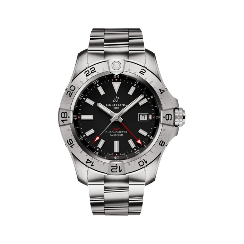Avenger Automatic GMT 44mm - Black on Bracelet