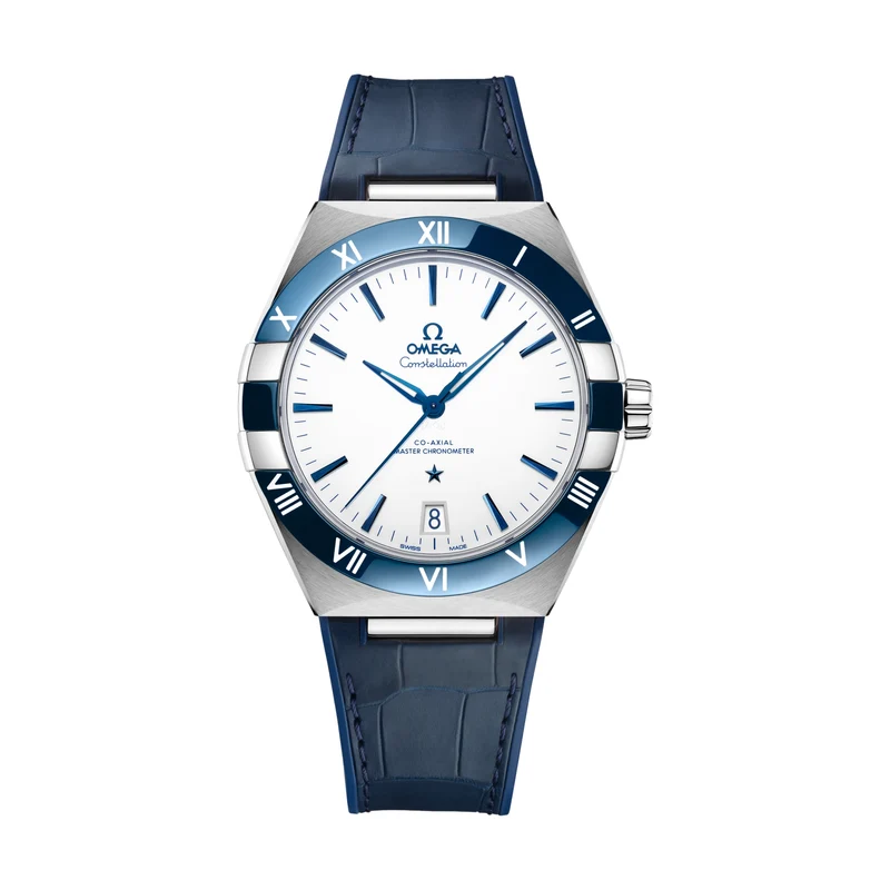 Constellation 41mm - White on Leather Strap